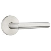 Emtek Stuttgart Left Handed Passage Door Lever Set with Disk Rose from the Stainless Steel Collection Brushed Stainless Steel