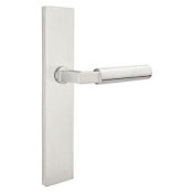Emtek Stainless Steel Door Configuration 1 Passage Multi Point Trim Lever Set with American Cylinder Below Handle Stainless Steel