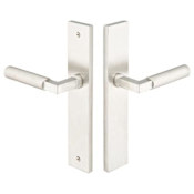 Emtek Stainless Steel Door Configuration 5 Passage Multi Point Trim Lever Set with European Cylinder Below Handle Stainless Steel