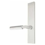 Emtek Stainless Steel Door Configuration 8 Half Inactive Half Passage Multi Point Trim Lever Set with American Cylinder Below Handle Stainless Steel