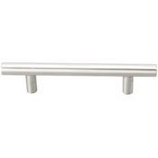 Emtek Stainless 4 Inch Center to Center Bar Cabinet Pull from the Stainless Steel Collection Brushed Stainless Steel