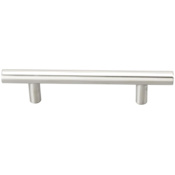 Emtek Stainless 8 Inch Center to Center Bar Cabinet Pull from the Stainless Steel Collection - 10 Pack Brushed Stainless Steel