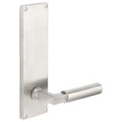Emtek Dummy Set with Rectangular Backplate from the Stainless Steel Collection Brushed Stainless Steel