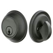 Emtek Tuscany Bronze Single Cylinder Keyed Entry Deadbolt Flat Black Bronze