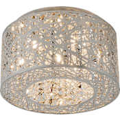 ET2 Inca 16" Crystal Ceiling Light with Halogen Bulbs Polished Chrome
