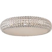 ET2 Bijou 4-Bulb Flush Mount Indoor Ceiling Fixture - Crystal Shade Included Polished Chrome