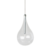 ET2 Larmes Single Light 4" Oversized Teardrop Pendant Polished Chrome