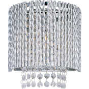 ET2 Spiral 8" Wide Crystal Wall Sconce Polished Chrome