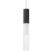 ET2 Reeds 2" Wide LED Mini Pendant with Glass Shade Black