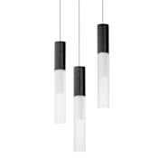 ET2 Reeds 12" Wide LED Multi Light Pendant Black