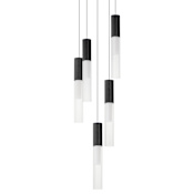 ET2 Reeds 14" Wide LED Multi Light Pendant Black