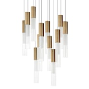 ET2 Reeds 12 Light 23" Wide LED Suspension Multi Light Pendant Gold