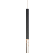 ET2 Diaphane 20" Tall LED Mini Pendant with Rock Crystal Accents Black