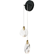 ET2 Pebble 24" Tall Wall Sconce Black / Polished Gold