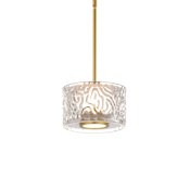 ET2 Elysian 6" Wide LED Mini Pendant Natural Aged Brass