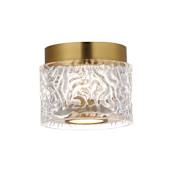 ET2 Elysian 6" Wide LED Flush Mount Drum Ceiling Fixture Natural Aged Brass