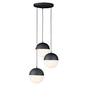 ET2 Half Moon 3 Light 17" Wide LED Multi Light Pendant Black