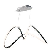 ET2 Perpetual 37" Wide LED Abstract Chandelier Black Chrome