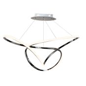 ET2 Perpetual 46" Wide LED Abstract Chandelier Black Chrome