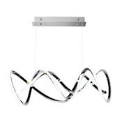 ET2 Signature 41" Wide LED Abstract Chandelier Black Chrome
