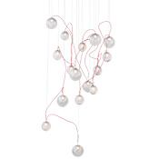 ET2 Bobble 16 Light 24" Wide LED Abstract Multi Light Pendant Polished Chrome