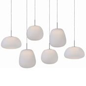 ET2 Puffs 25" Wide LED Linear Multi Pendant White