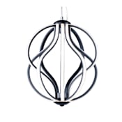ET2 Aura 12" Wide LED Abstract Globe Chandelier Black