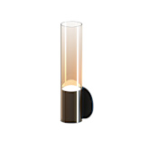 ET2 Highball 15" Tall LED Wall Sconce with Amber Shade Gunmetal
