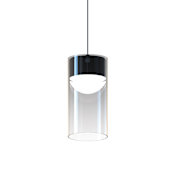 ET2 Highball 4" Wide LED Mini Pendant with Smoke Shade Gunmetal
