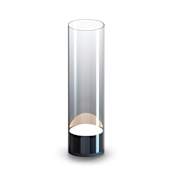 ET2 Highball 15" Tall LED Column Table Lamp with Smoke Shade Gunmetal