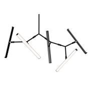 ET2 Robotica 5 Light 37" Wide LED Abstract Chandelier Black