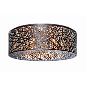 ET2 Inca 24" Crystal Ceiling Light with LED Bulbs Bronze