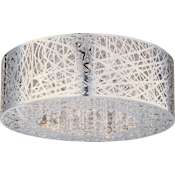 ET2 Inca 24" Crystal Ceiling Light with LED Bulbs Polished Chrome