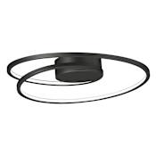 ET2 Cycle 18" Wide LED Semi-Flush Ceiling Fixture Black