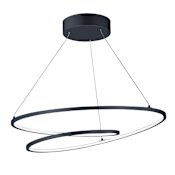 ET2 Cycle 25" Wide LED Ring Chandelier Black