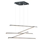ET2 Hover 5 Light 48" Wide LED Linear Chandelier Black