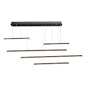 ET2 Hover 5 Light 61" Wide LED Linear Chandelier Black