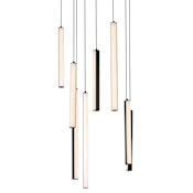 ET2 Hover 8 Light 18" Wide LED Multi Light Pendant Black