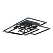 ET2 Traverse 4 Light 31" Wide LED Semi-Flush Ceiling Fixture Black