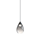 ET2 Dewdrop 4" Wide LED Mini Pendant with Smoke Shade Black