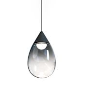 ET2 Dewdrop 8" Wide LED Mini Pendant with Smoke Shade Black