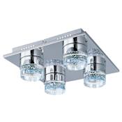 ET2 Fizz IV 4 Light LED Flushmount Ceiling Fixture Polished Chrome