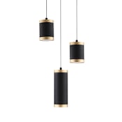 ET2 Cuff 12" Wide LED Multi Light Pendant Black / Gold