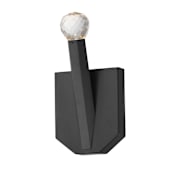 ET2 Allumettes 10" Tall LED Bathroom Sconce Black / Clear Crystal