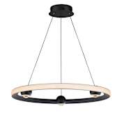 ET2 Nodes 24" Wide LED Ring Chandelier Black