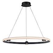 ET2 Nodes 32" Wide LED Ring Chandelier Black