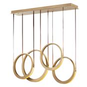 ET2 Tether 45" Wide LED Linear Chandelier Natural Aged Brass