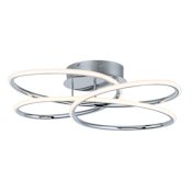 ET2 Coaster 20-1/4" Wide Integrated LED Semi-Flush Ceiling Fixture with Silicone Diffuser - 277 Polished Chrome