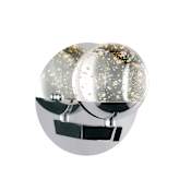 ET2 Orb II 6" Tall LED Wall Sconce with Crystal Bubble Glass Shade Polished Chrome