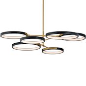 ET2 Hoopla 48" Wide Pendant Black / Gold